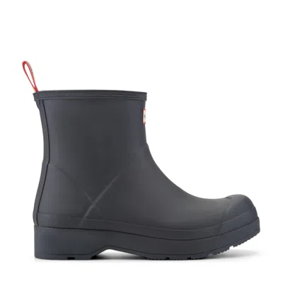 Hunter Men's Play™ Insulated Vegan Shearling Short Rain Boots 7 Black In Gray