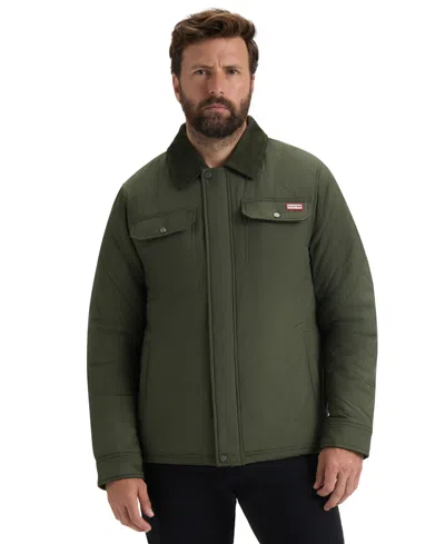 Hunter Men's Quilted Sherpa Long-sleeve Jacket In  Green