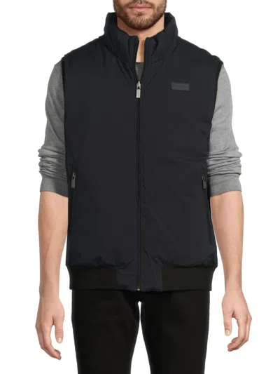 Hunter Men's Reversible Stand Collar Vest In Blue