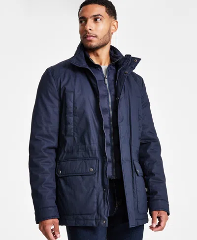 Hunter Men's Robert Waxed Twill Utility Jacket In Night Sky | ModeSens