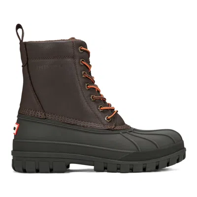 Hunter Southall Waterproof Insulated Boot In Demitasse/dark Brown
