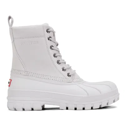 Hunter Men's Southall Waterproof Duck Boots From Finish Line In Light Gray