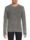Hunter Men's Textured Cotton Crewneck Sweater In Gray