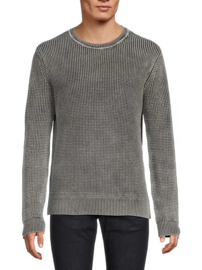 Hunter Men's Textured Cotton Crewneck Sweater In Gray
