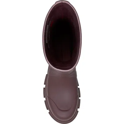 Hunter Micah Lug Sole Waterproof Rain Boot In Chestnut Crust