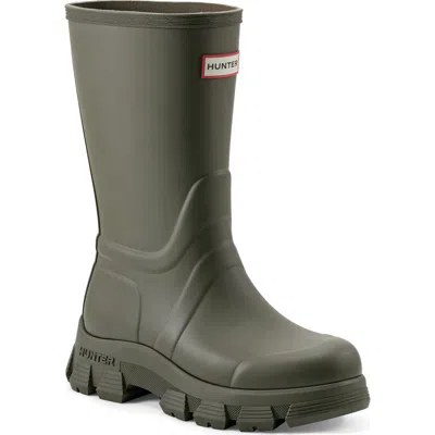 Hunter Micah Lug Sole Waterproof Rain Boot In Green