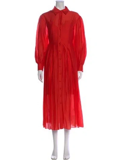 Pre-owned Hunter Midi Length Dress In Red