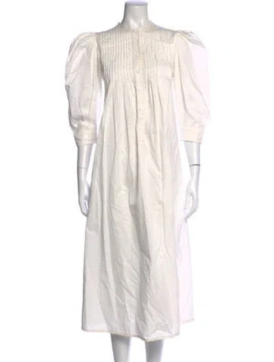 Pre-owned Hunter Midi Length Dress In White