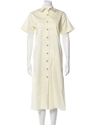 Pre-owned Hunter Midi Length Dress In Yellow