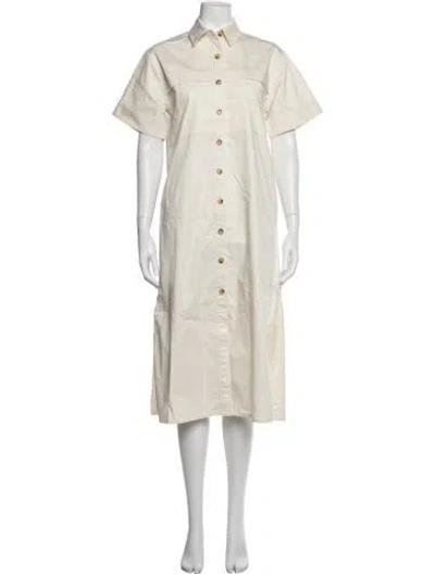 Pre-owned Hunter Midi Length Dress In Yellow