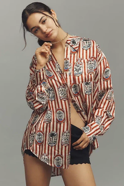 Hunter Miles Printed Silk Blend Buttondown Shirt