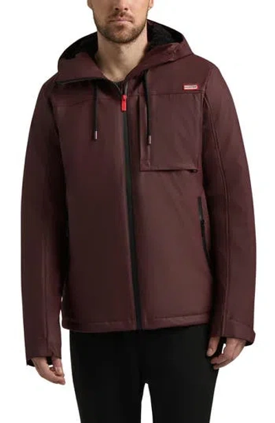 Hunter Mill 2.0 Coated Rain Jacket In Burgundy