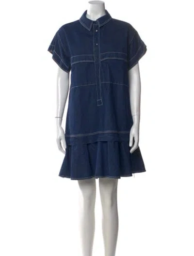 Pre-owned Hunter Mini Dress In Blue