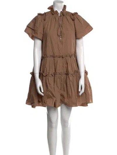 Pre-owned Hunter Mini Dress In Brown