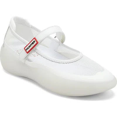 Hunter Mire Mary Jane Sneaker In White