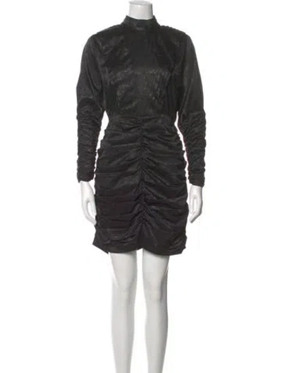 Pre-owned Hunter Mock Neck Mini Dress W/ Tags In Black