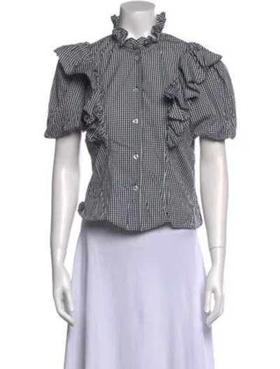 Pre-owned Hunter Mock Neck Sweater In White