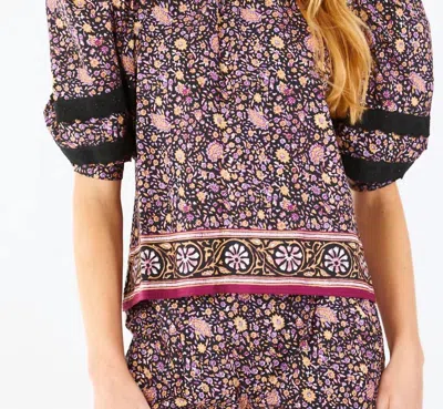 Hunter Molly Top In Midnight Floral In Purple