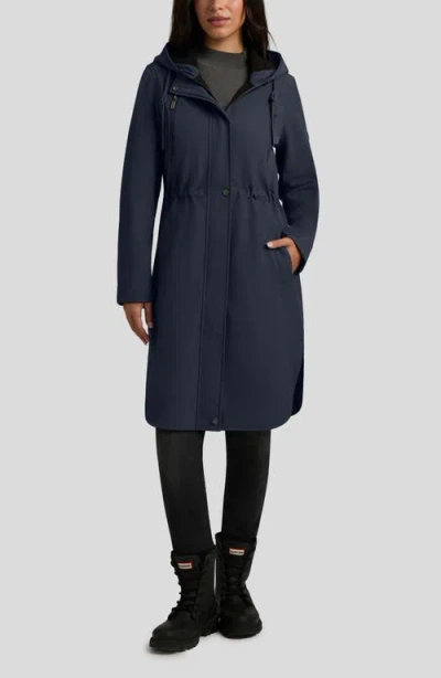 Hunter Monica Water Repellent Hooded Coat In Blue