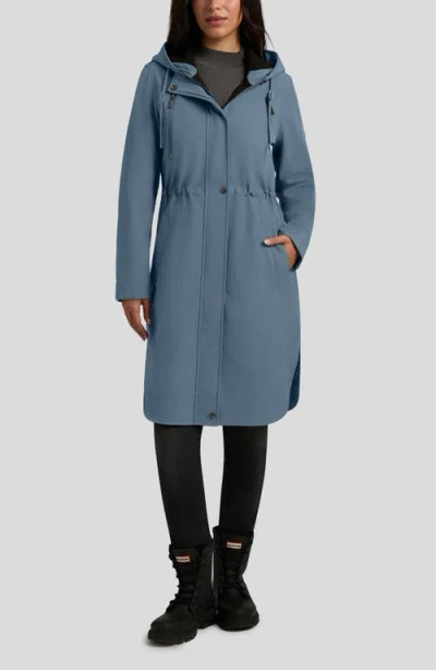 Hunter Monica Water Repellent Hooded Coat In Blue