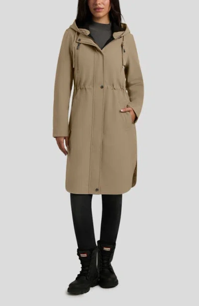 Hunter Monica Water Repellent Hooded Coat In Neutral