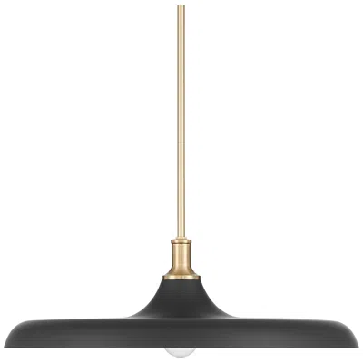 Hunter Moriso Matte Black And Modern Brass 1 Light Large Pendant
