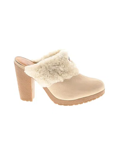 Pre-owned Hunter Mule/clog In Tan