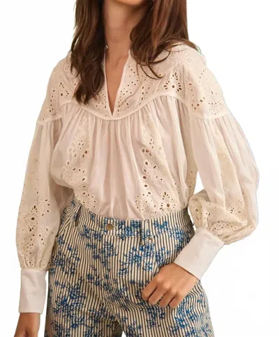 Hunter Naya Long Sleeve Top In Ivory In Neutral