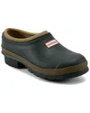 Hunter Neo Gardener Rubber Clog In Dark Olive/clay