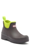 Hunter Neoprene Cuff Waterproof Chelsea Rain Boot In Seep/acid Green/acid Green