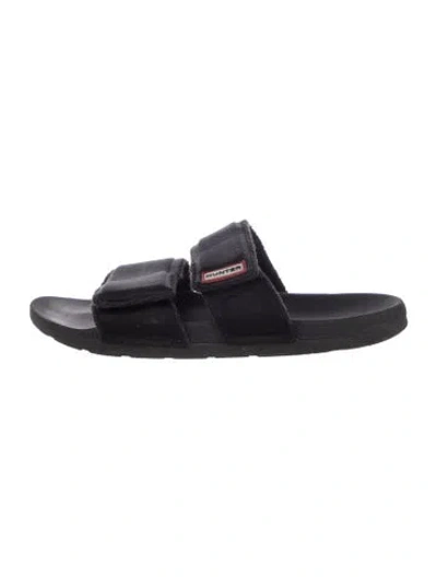Pre-owned Hunter Neoprene Slides In Blue