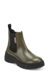 Hunter Neveah Slip-on Waterproof Chelsea Bootie In Green