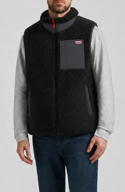 Hunter Noah Faux Shearling Vest In Animal Print