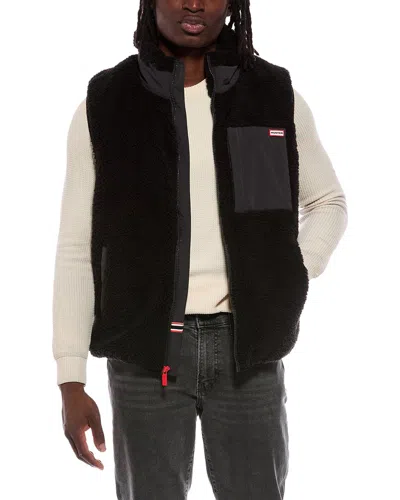 Hunter Noah Reversible Sherpa Vest In Brown