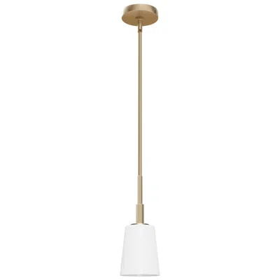 Hunter Nolita Alturas Gold With Cased White Glass 1 Light Pendant