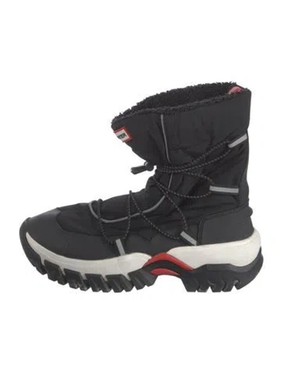 Pre-owned Hunter Nylon Boots In Black