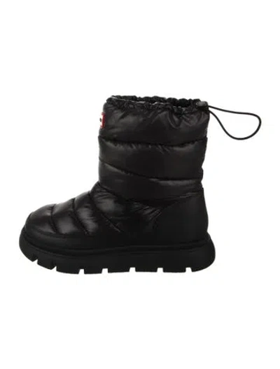 Pre-owned Hunter Nylon Combat Boots In Black