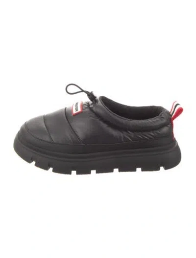 Pre-owned Hunter Nylon Flats In Black