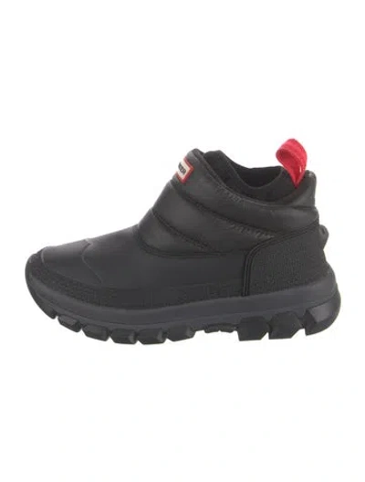 Pre-owned Hunter Nylon Lace-up Boots In Black