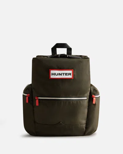 Hunter Nylon Large Topclip Backpack In Green