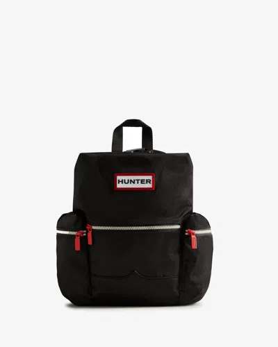 Hunter Nylon Mini Topclip Backpack In Black