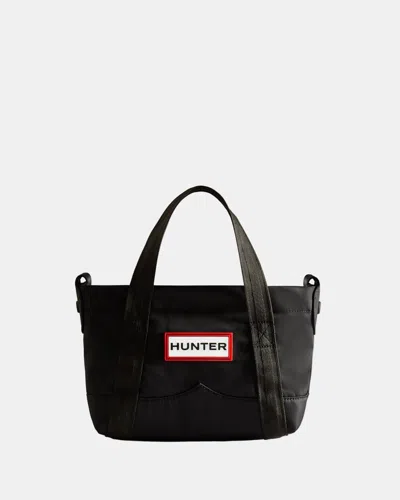 Hunter Nylon Mini Topclip Tote In Black