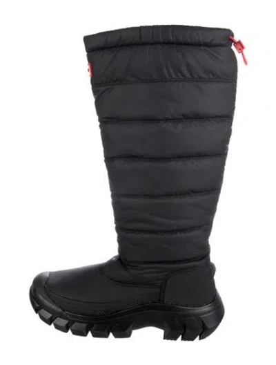 Pre-owned Hunter Nylon Rain Boots In Black