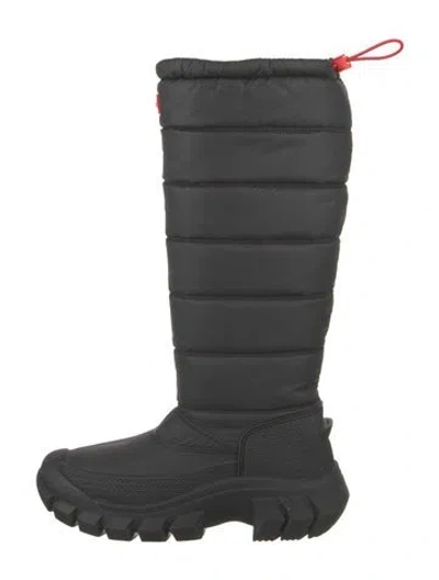 Pre-owned Hunter Nylon Snow Boots In Black