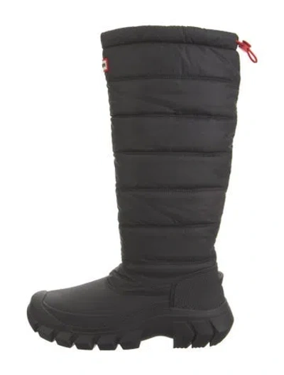 Pre-owned Hunter Nylon Snow Boots In Black