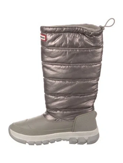 Pre-owned Hunter Nylon Snow Boots In Silver