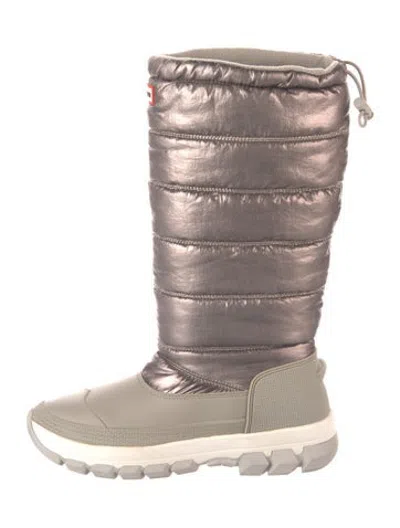 Pre-owned Hunter Nylon Snow Boots In Silver