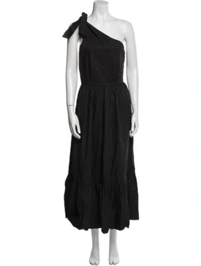 Pre-owned Hunter One-shoulder Long Dress In Black