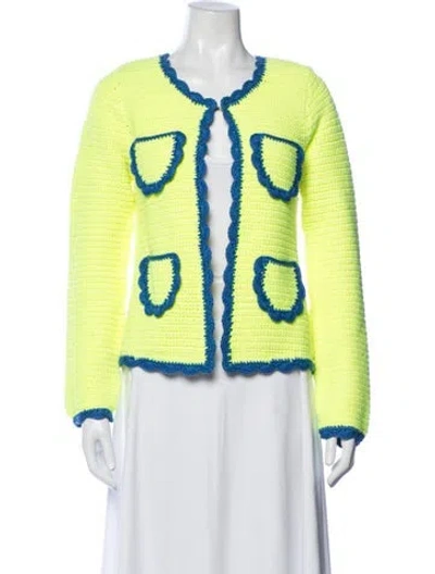 Pre-owned Hunter Open Front Sweater In Multicolor