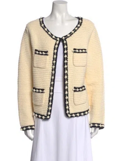 Pre-owned Hunter Open Front Sweater In Neutral